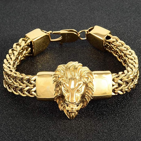 Other - Lion Bracelet Stainless Steel Heavy 12mm